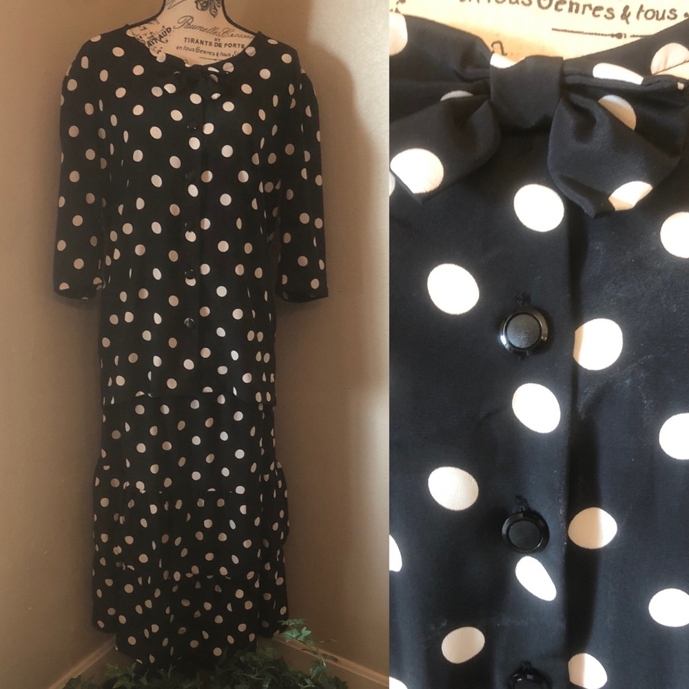 Blouse and skirt set 90s vintage/Polkadot  Size M
